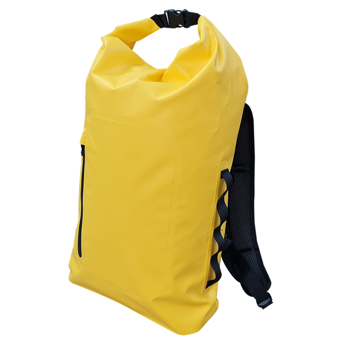 Dry Bag Back Pack XL - Padded Back and Shoulder Straps - Yellow - Printed with Good-2-Go - Image 6
